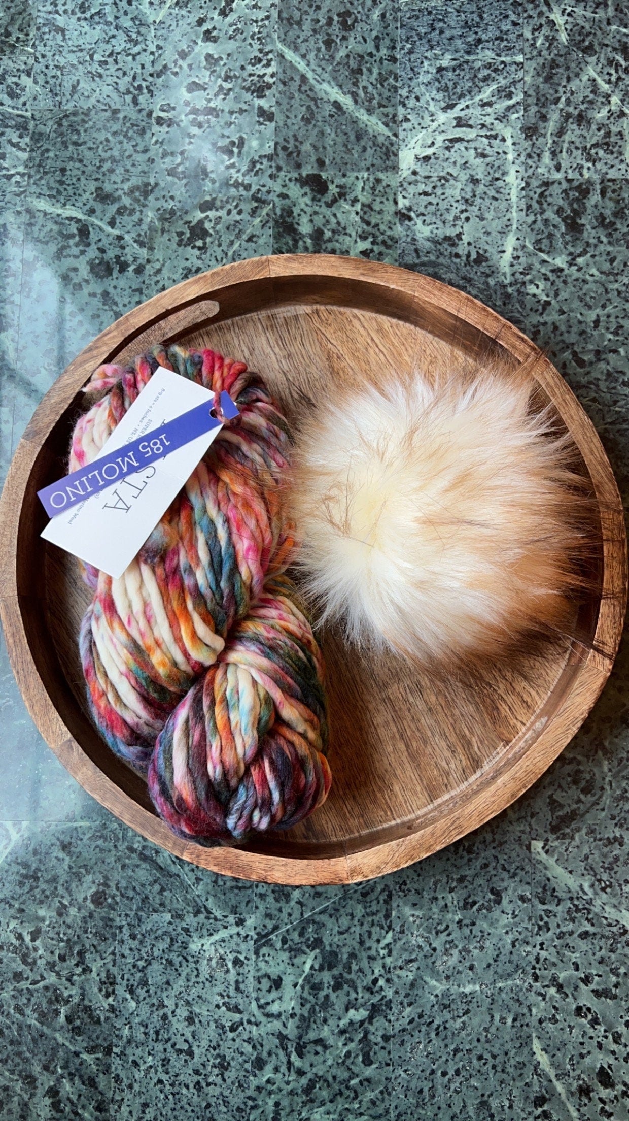 Mystery Yarn Kit l Hand dyed yarn | super bulky yarn | hand dyed merino wool yarn | indie dyed wool | Yarn and Pom Kit