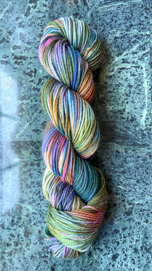 Hand dyed yarn | worsted/aran yarn | hand dyed merino wool yarn | indie dyed wool | Hot Tub Time Machine