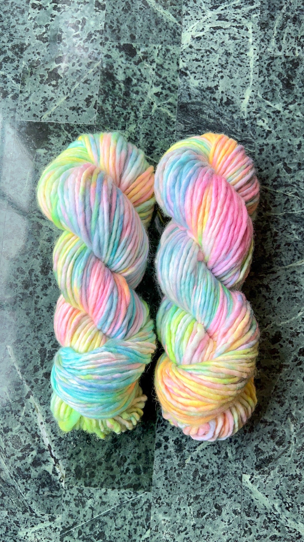 Hand-Dyed Merino Wool Yarn - Soft and Durable Yarn for Knitting and Crocheting | Indie Dyed Merino Wool | Bulky | Marshmallow Skies