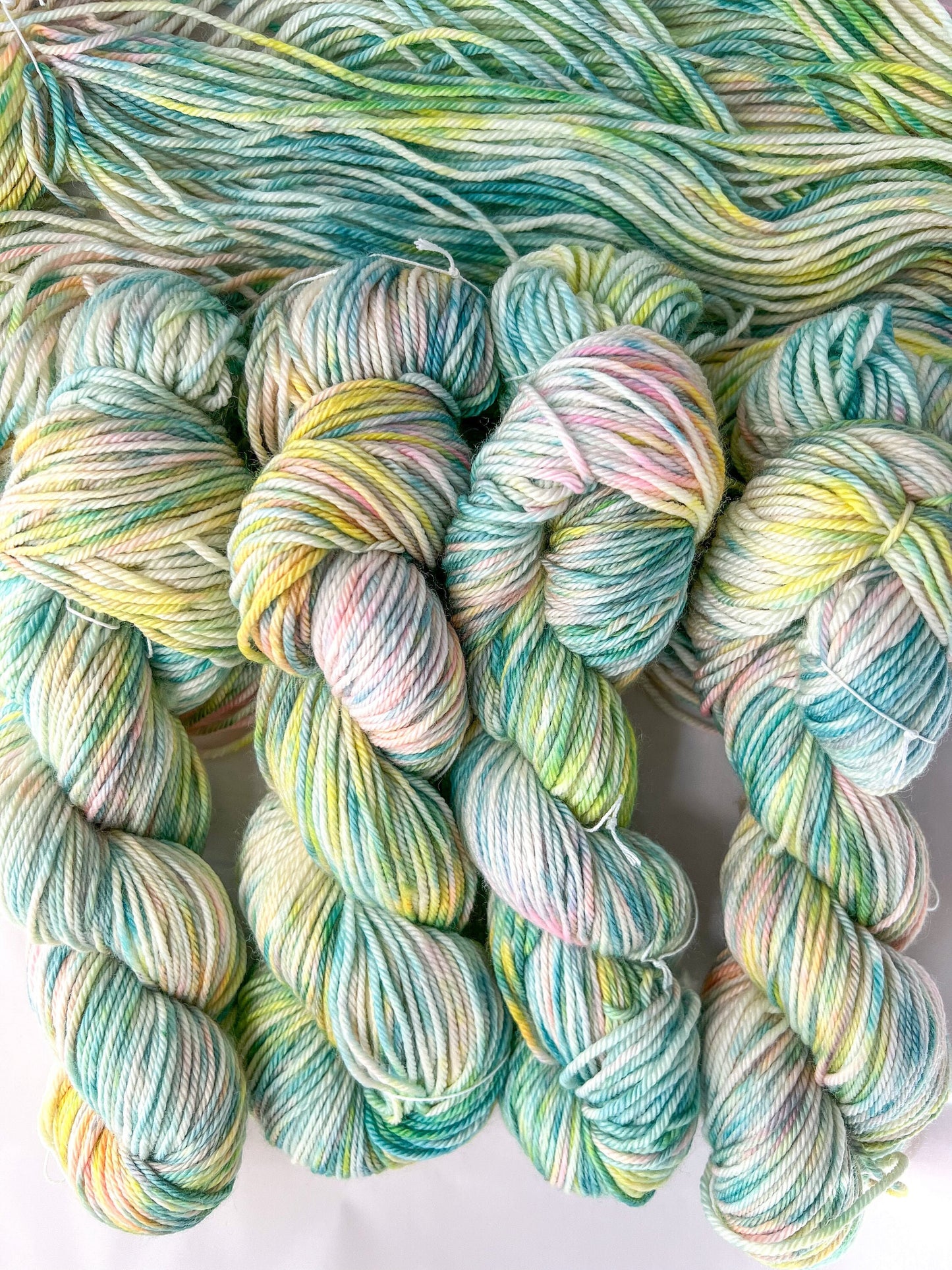 Hand dyed yarn | worsted weight yarn | bulky yarn | hand dyed merino wool yarn | Cereal Milk