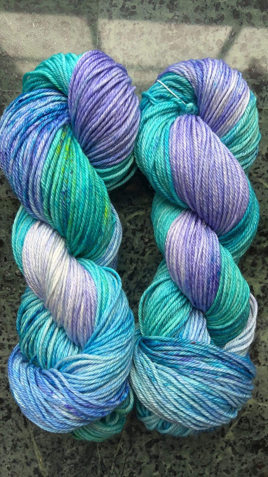 Hand-Dyed Merino Wool Yarn - Soft and Durable Yarn for Knitting and Crocheting | Indie Dyed Merino Wool | Worsted | Borealis