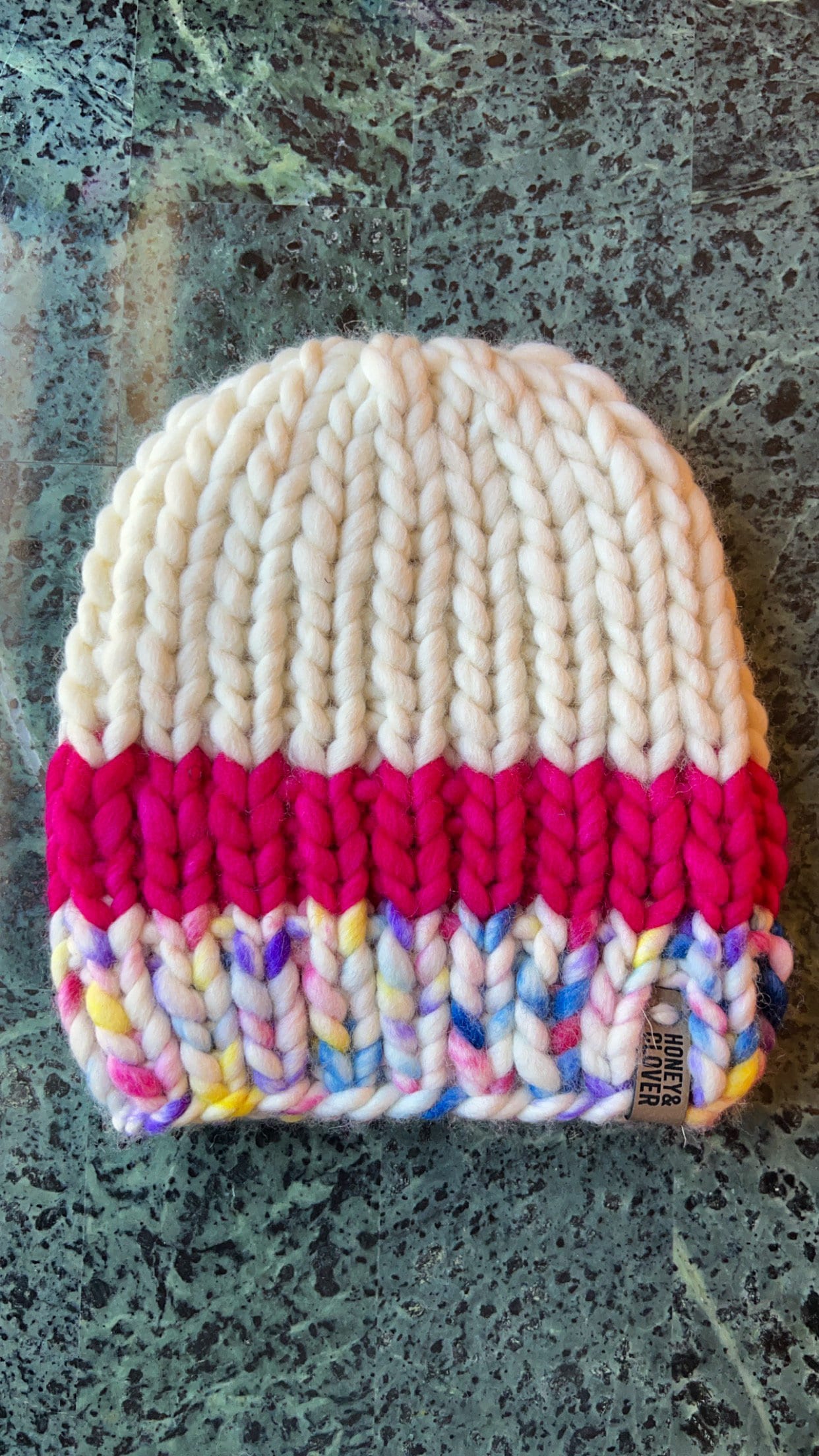 Kid’s 100% Merino Wool Luxury Knit Folded Brim Beanie with faux fur Pom Pom | Baby | Pink Hat