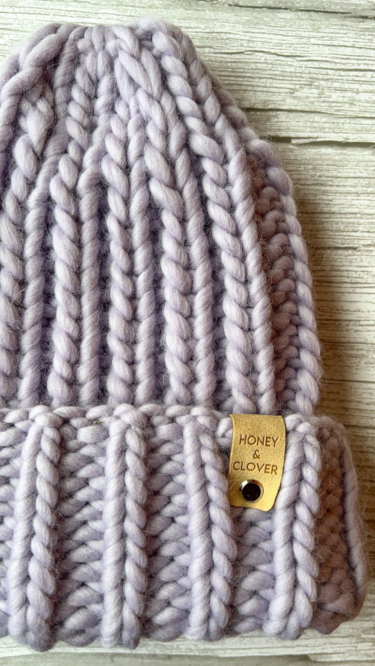 Aprés Beanie | 100% Peruvian Wool Knit Beanie | Heavyweight Warm Wool Hat | Lilac