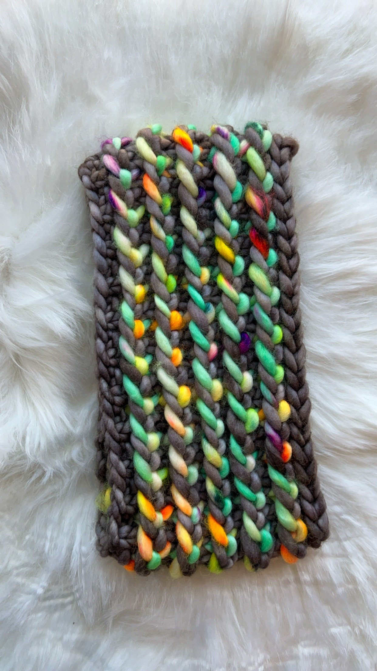 100% Merino Wool Knit Headband | Ear Warmers | Twisted Candy Headband | Super Bulky Warm Wool Ear Warmer