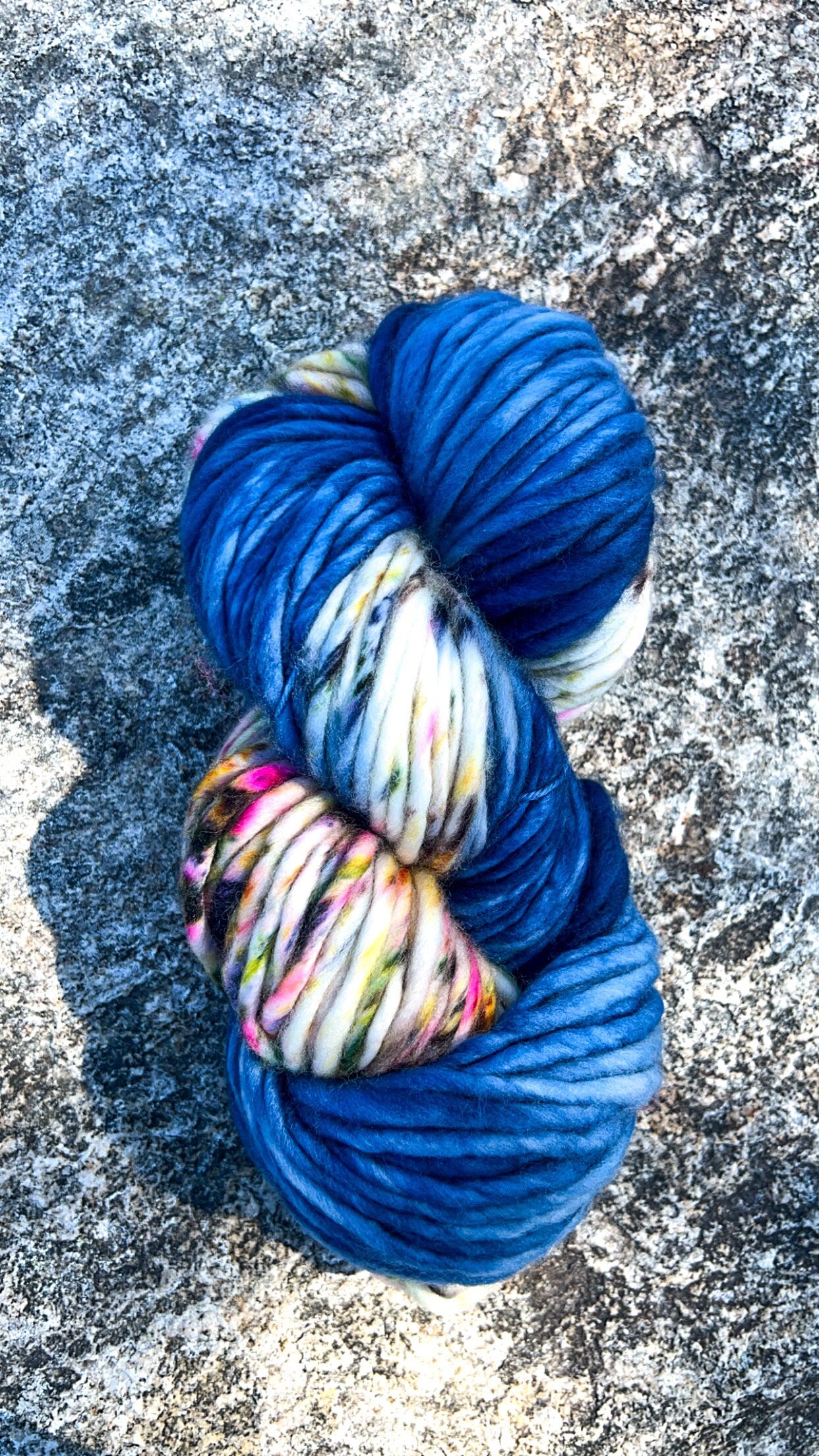 Hand dyed yarn | super bulky yarn | hand dyed merino wool yarn | indie dyed wool | Bluebell